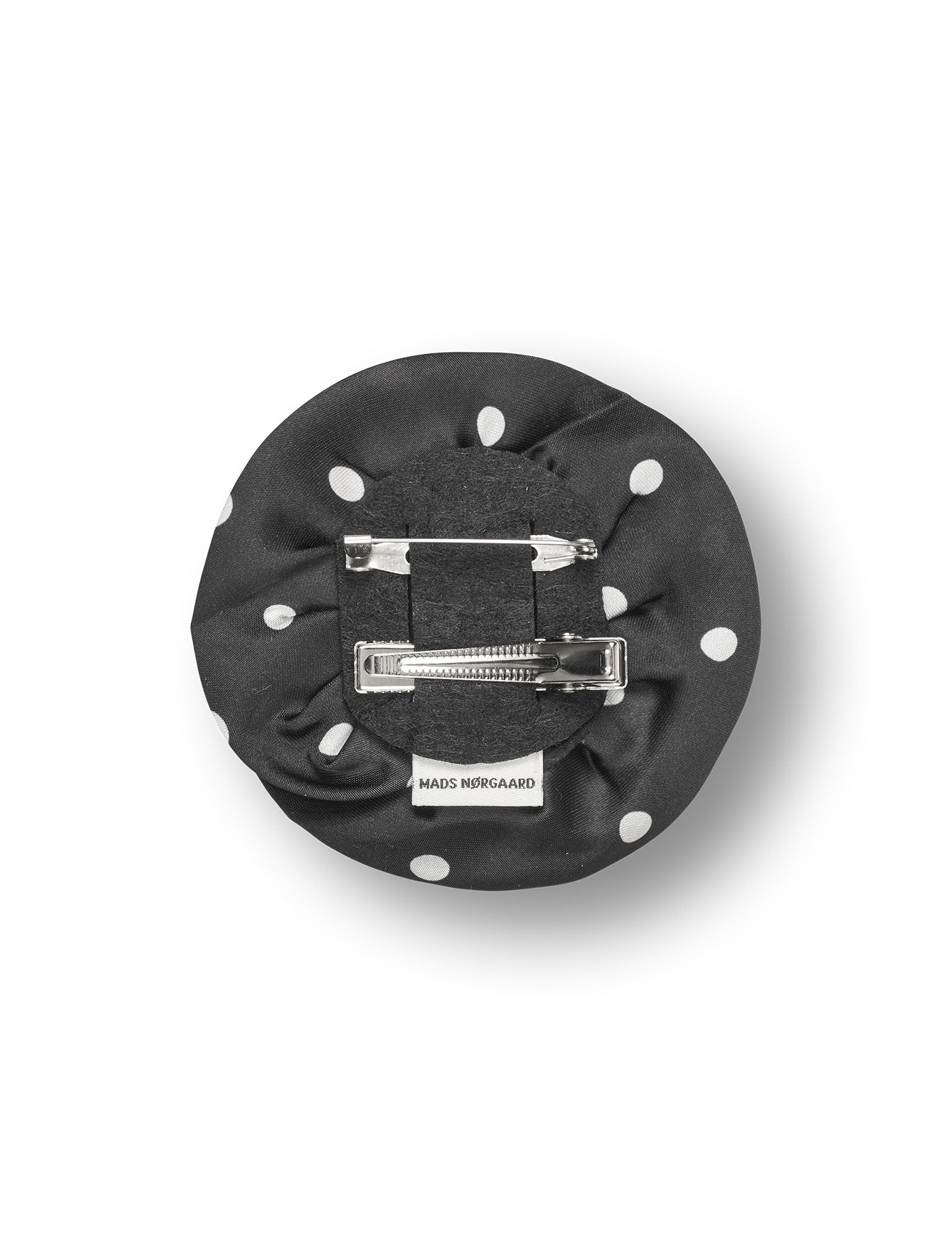 Rose broche – Dot Black/White